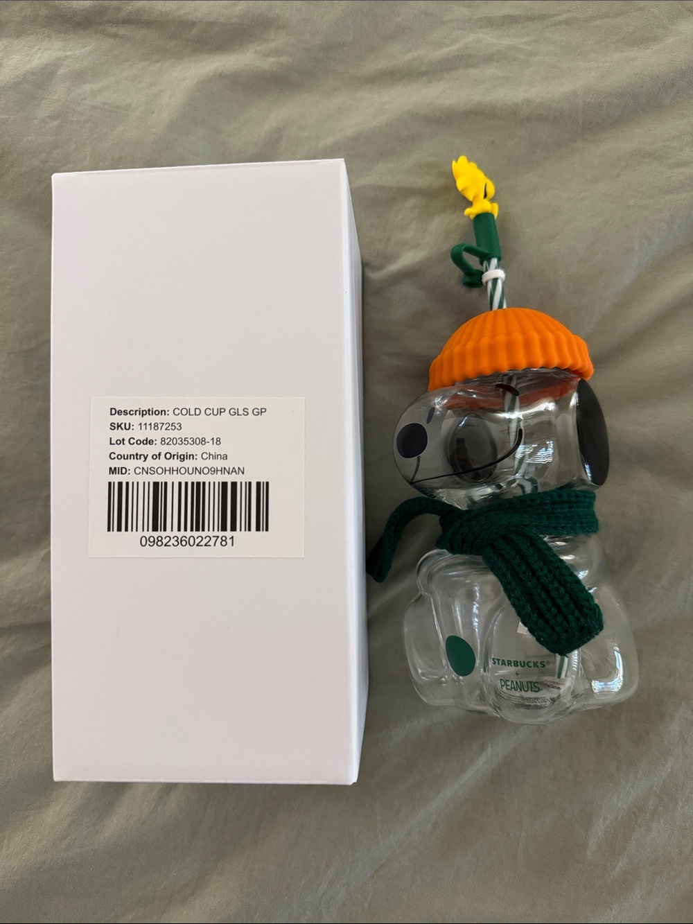 Starbucks x Peanuts Snoopy Glass Cup